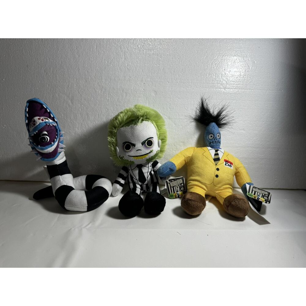 Beetlejuice Beetlejuice Plush‎ Lot Sandworm,Bob,Beetlejuice NWT-Just Play